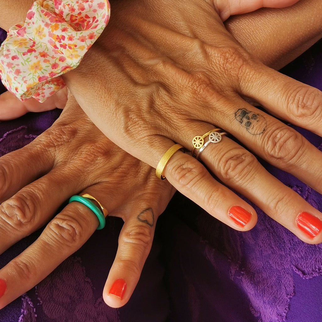 LULU Copenhagen 180 Ring borstad Rings Guldpläterad