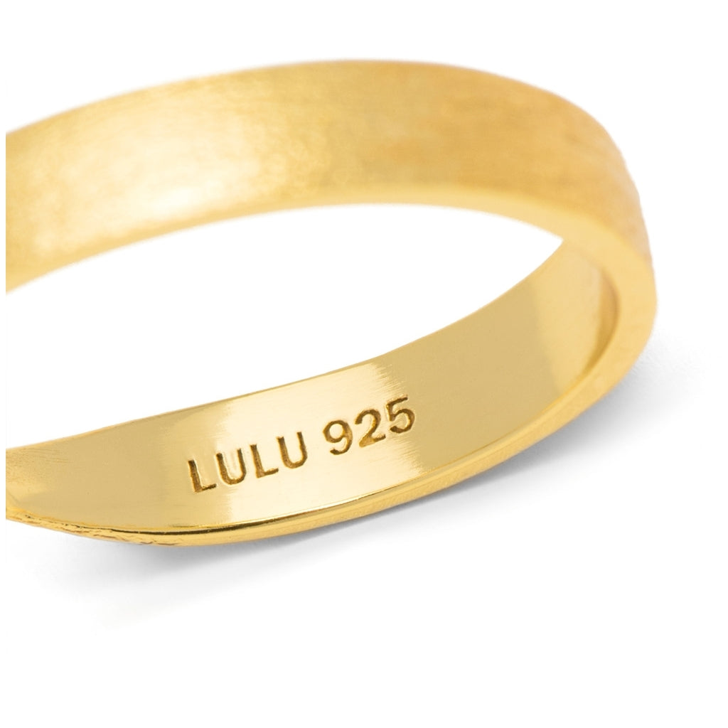 LULU Copenhagen 180 Ring borstad Rings Guldpläterad