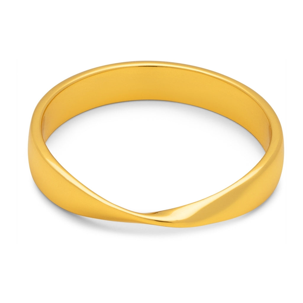 LULU Copenhagen 180 Ring glänsande Rings Guldpläterad