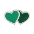 2Hearts örhÀnge 1 st silverplÀterad - Green/Light Green