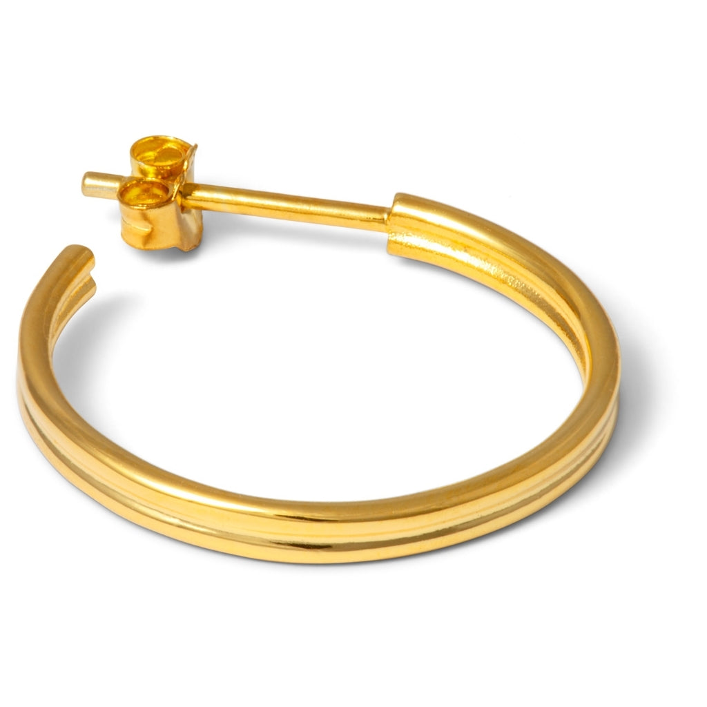 LULU Copenhagen 2for1 Medium Hoops par Hoops Guldpläterad
