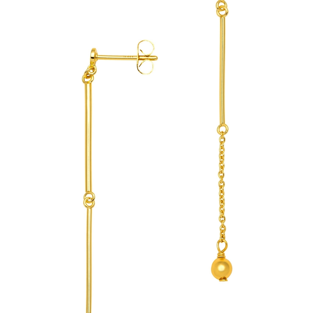 LULU Copenhagen 3 Long Pins örhänge 1 st Ear stud, 1 pcs Guldpläterad