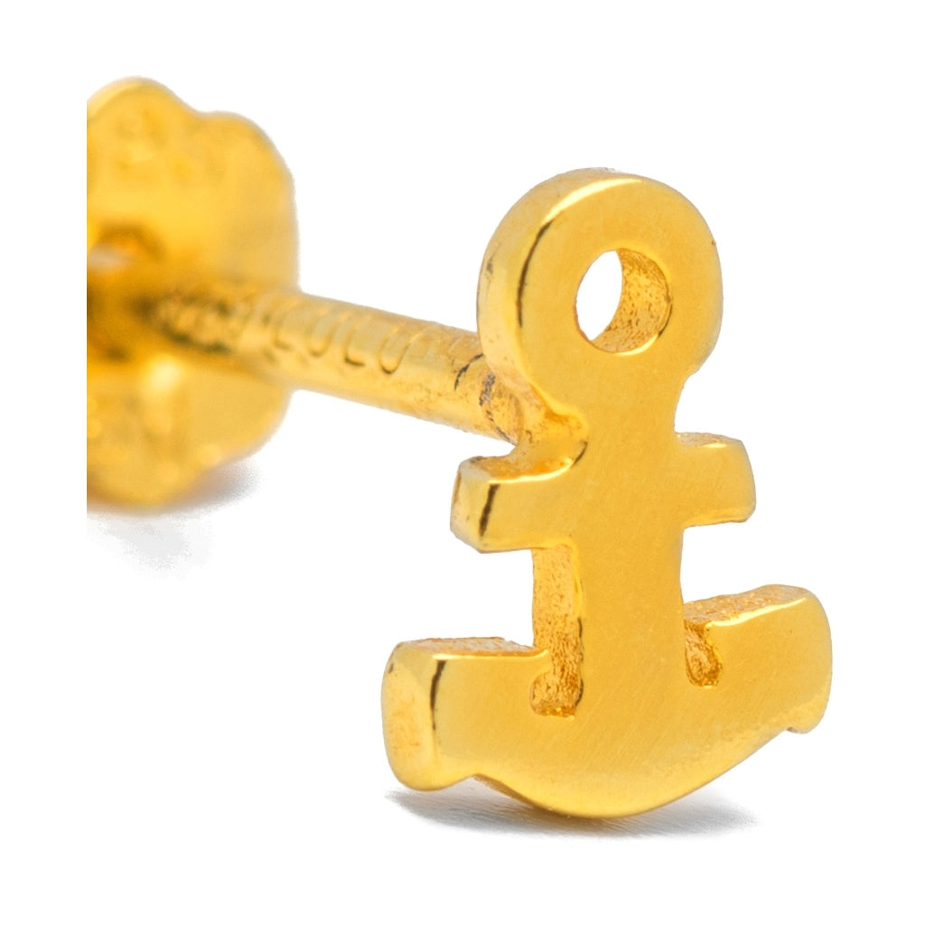 LULU Copenhagen Anchor örhänge 1 st Ear stud, 1 pcs Guldpläterad