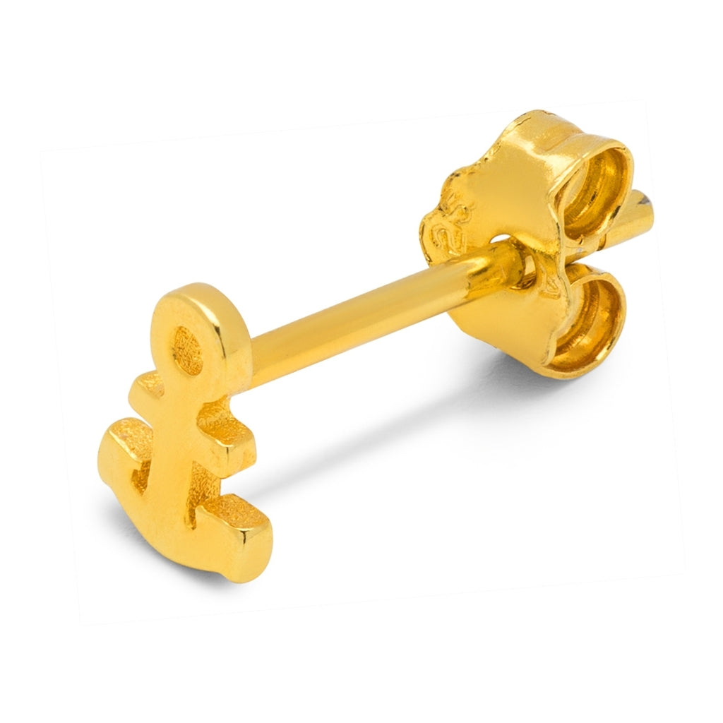 LULU Copenhagen Anchor örhänge 1 st Ear stud, 1 pcs Guldpläterad