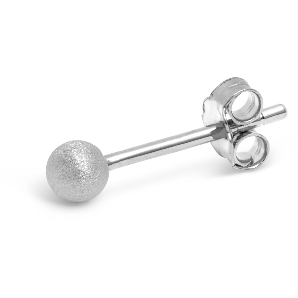 LULU Copenhagen Ball Brushed örhÀnge 1 st Ear stud, 1 pcs Silver