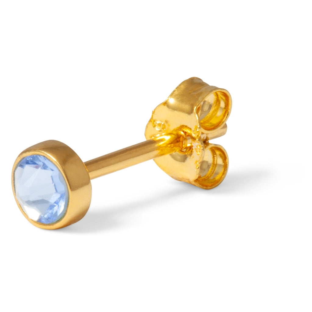 LULU Copenhagen Bling örhÀnge 1 st guldplÀterad Ear stud, 1 pcs LjusblÄ
