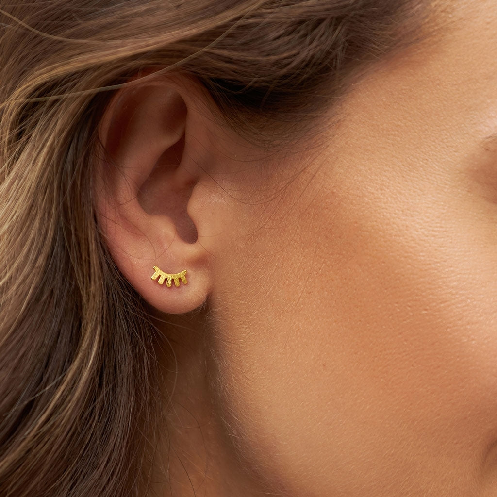 LULU Copenhagen Blink örhÀnge 1 st borstad Ear stud, 1 pcs GuldplÀterad