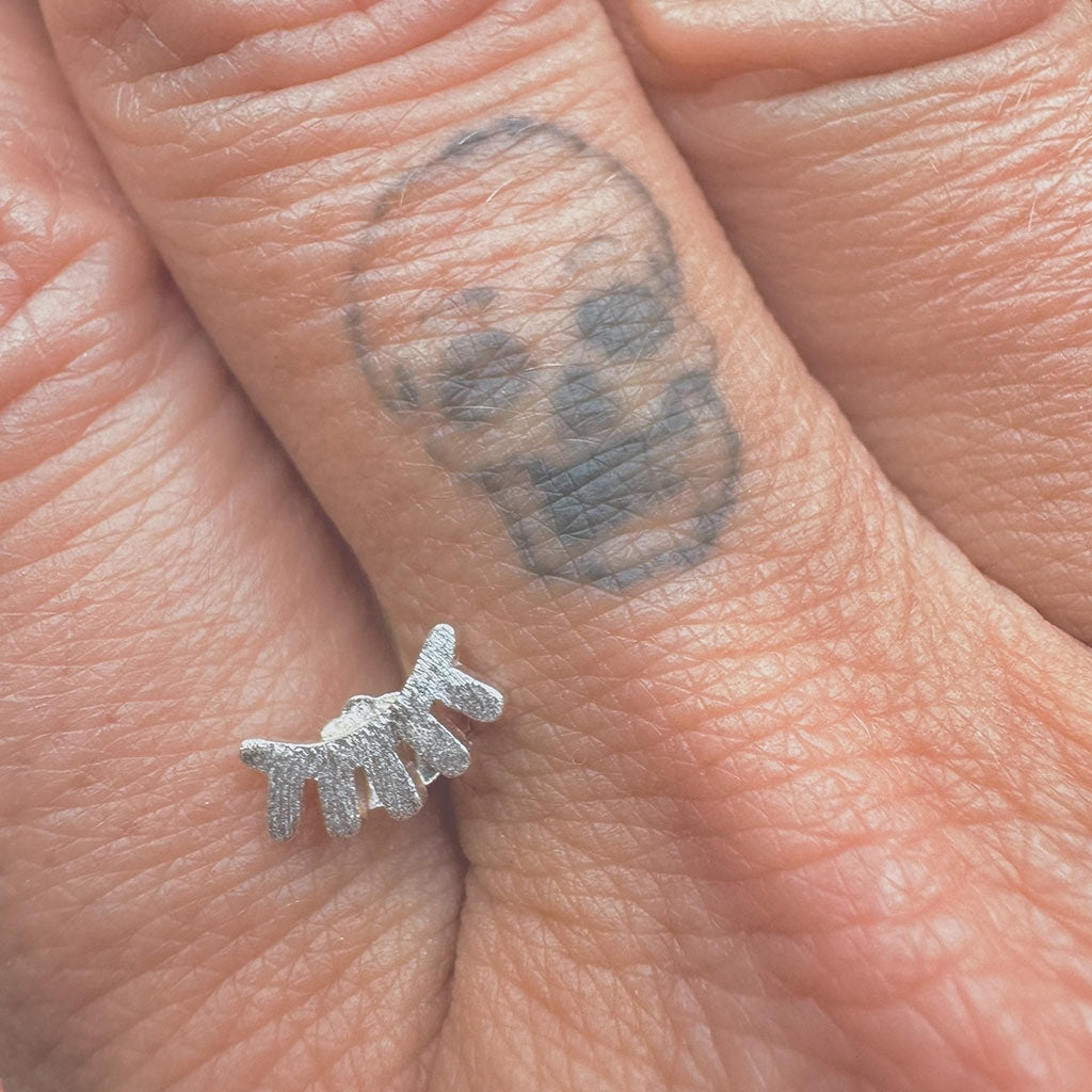 LULU Copenhagen Blink örhÀnge 1 st borstad Ear stud, 1 pcs Silver