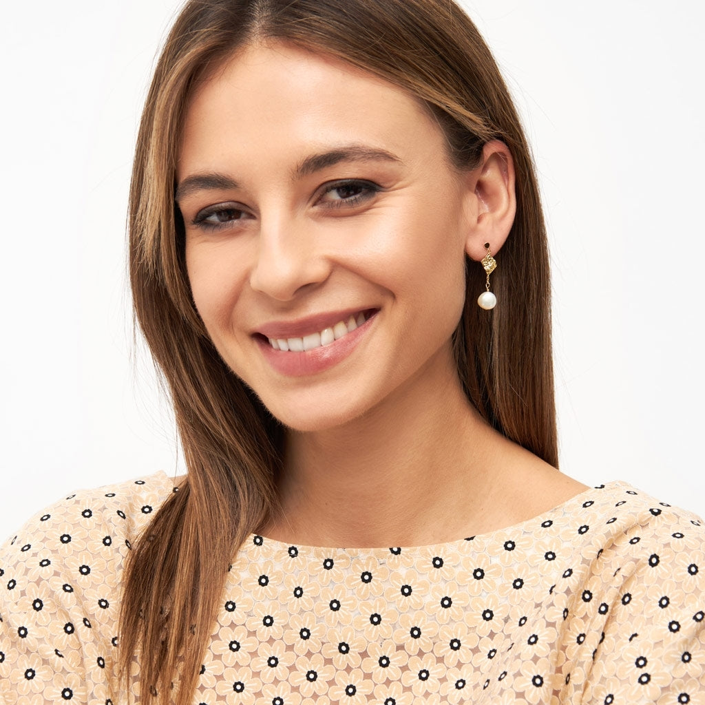 LULU Copenhagen Boheme Pearl örhänge 1 st Ear stud, 1 pcs Guldpläterad