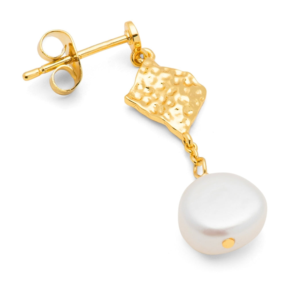 LULU Copenhagen Boheme Pearl örhänge 1 st Ear stud, 1 pcs Guldpläterad