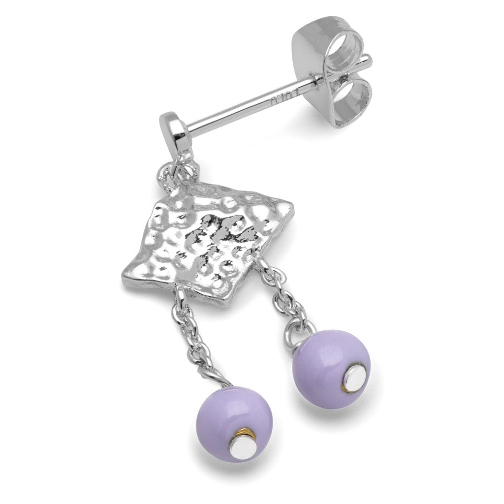 LULU Copenhagen Boheme Purple örhänge 1 st silverpläterad Ear stud, 1 pcs Lila