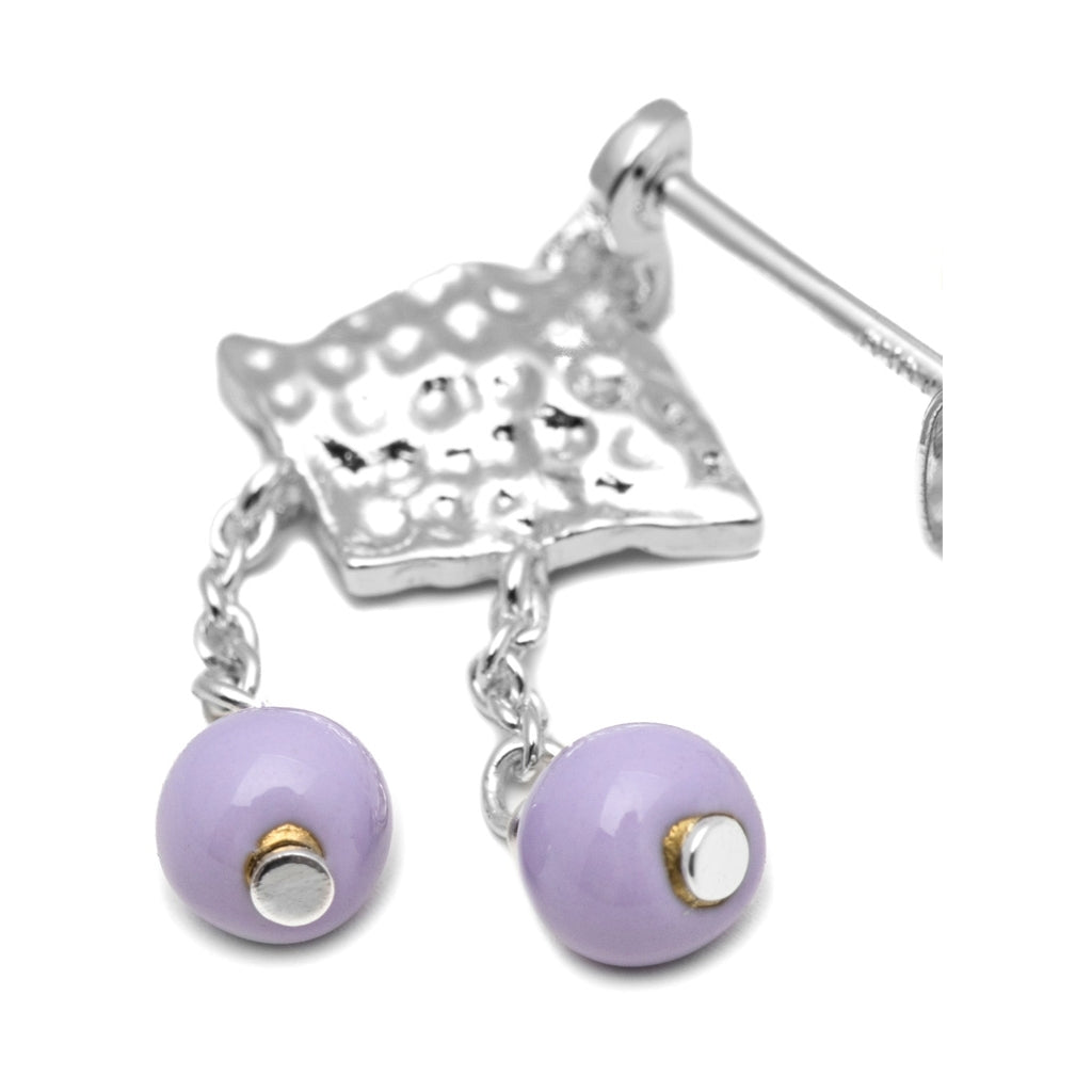 LULU Copenhagen Boheme Purple örhänge 1 st silverpläterad Ear stud, 1 pcs Lila