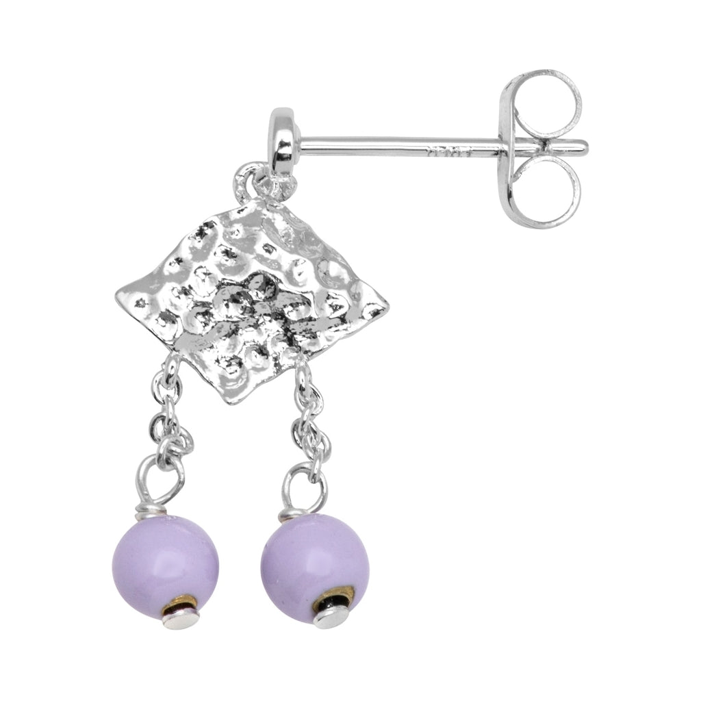 LULU Copenhagen Boheme Purple örhänge 1 st silverpläterad Ear stud, 1 pcs Lila