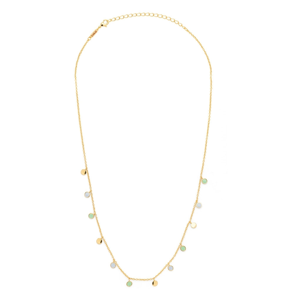 LULU Copenhagen Boho Halsband Necklaces Skyride Blue/Seasalt Green