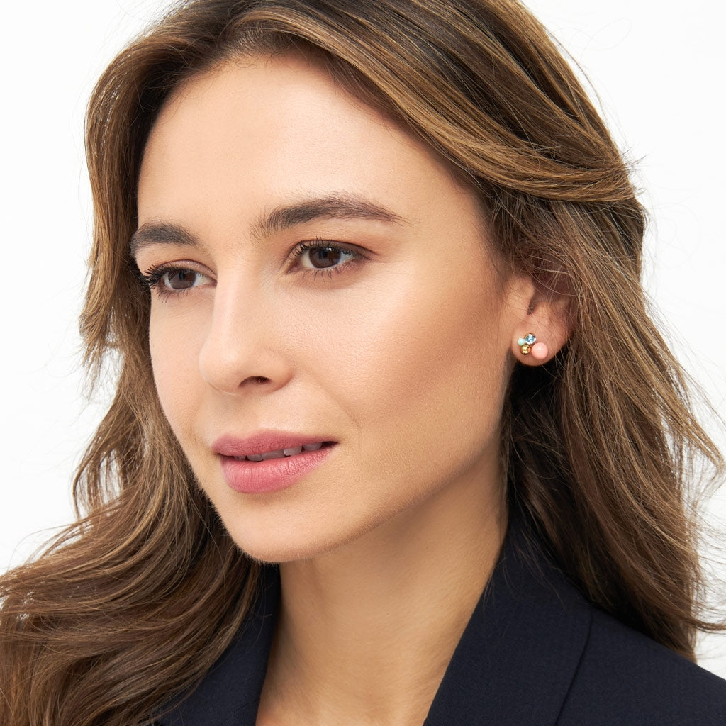 LULU Copenhagen Bouquet Burnt Coral örhÀnge 1 st Ear stud, 1 pcs GuldplÀterad