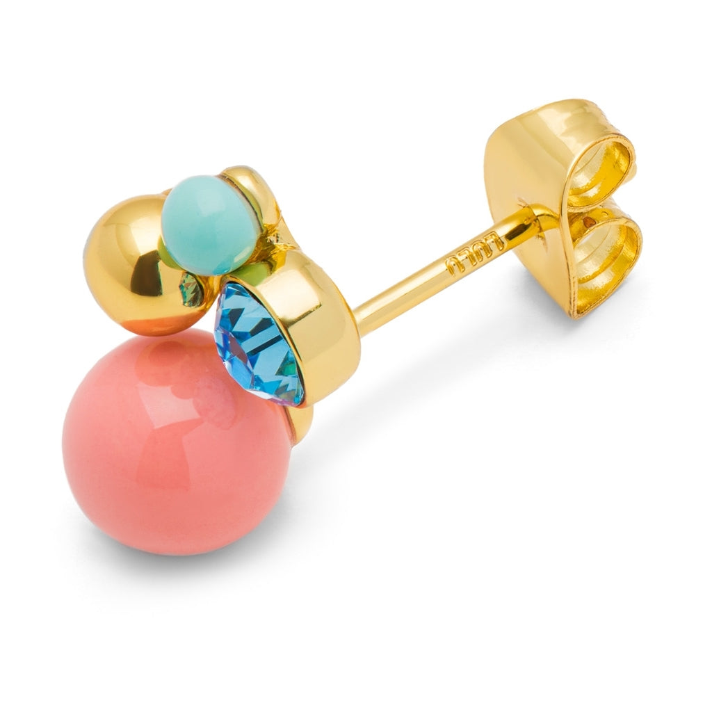 LULU Copenhagen Bouquet Burnt Coral örhÀnge 1 st Ear stud, 1 pcs GuldplÀterad