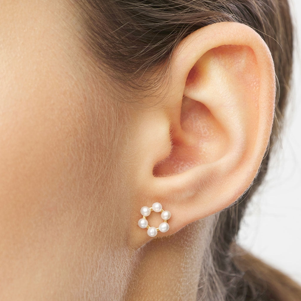 LULU Copenhagen Bouquet Circle earring 1 pcs Ear stud, 1 pcs GuldplÀterad