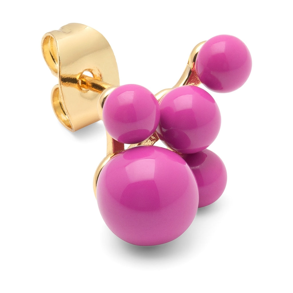 LULU Copenhagen Bouquet Cloud örhÀnge 1 st Ear stud, 1 pcs Electric Fuchsia Pink