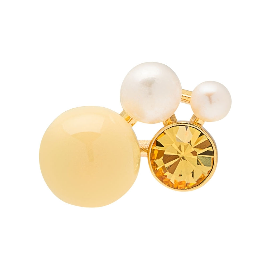 LULU Copenhagen Bouquet Lemon örhänge 1 st Ear stud, 1 pcs Guldpläterad
