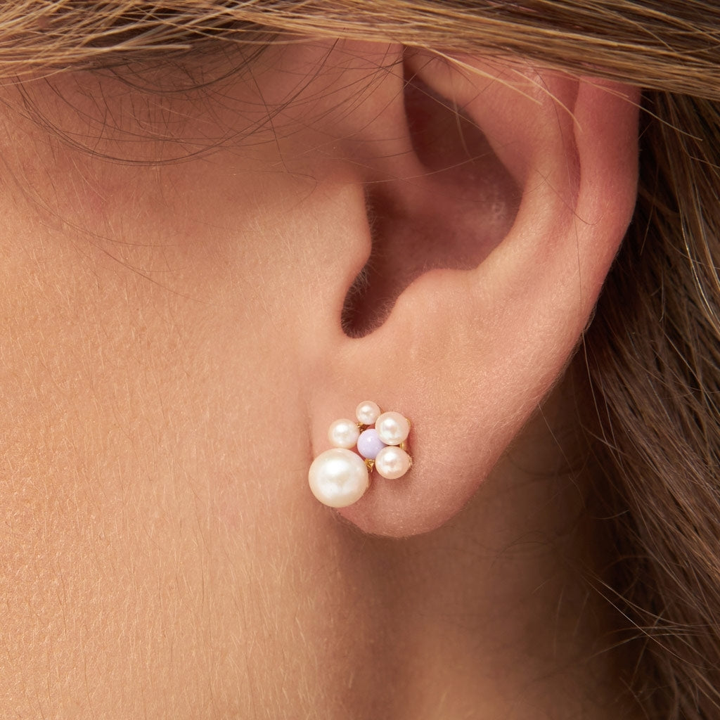 LULU Copenhagen Bouquet Pearls örhänge 1 st Ear stud, 1 pcs Lavendel