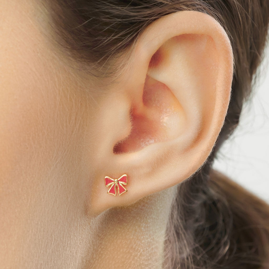 LULU Copenhagen Bow örhÀnge 1 stk Ear stud, 1 pcs GuldplÀterad