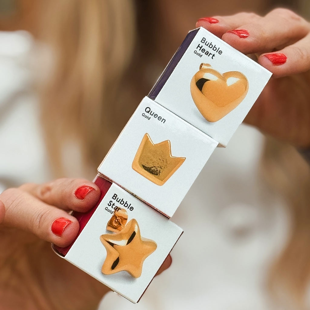 LULU Copenhagen Bubble Star örhÀnge 1 st - förgyllt Ear stud, 1 pcs GuldplÀterad