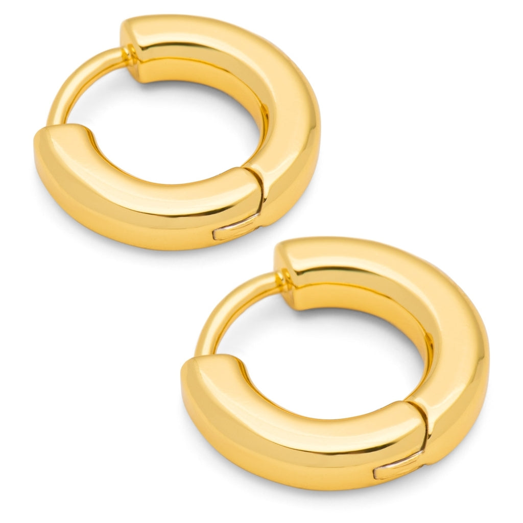 LULU Copenhagen Buckle Hoops Large Par Hoops Guldpläterad
