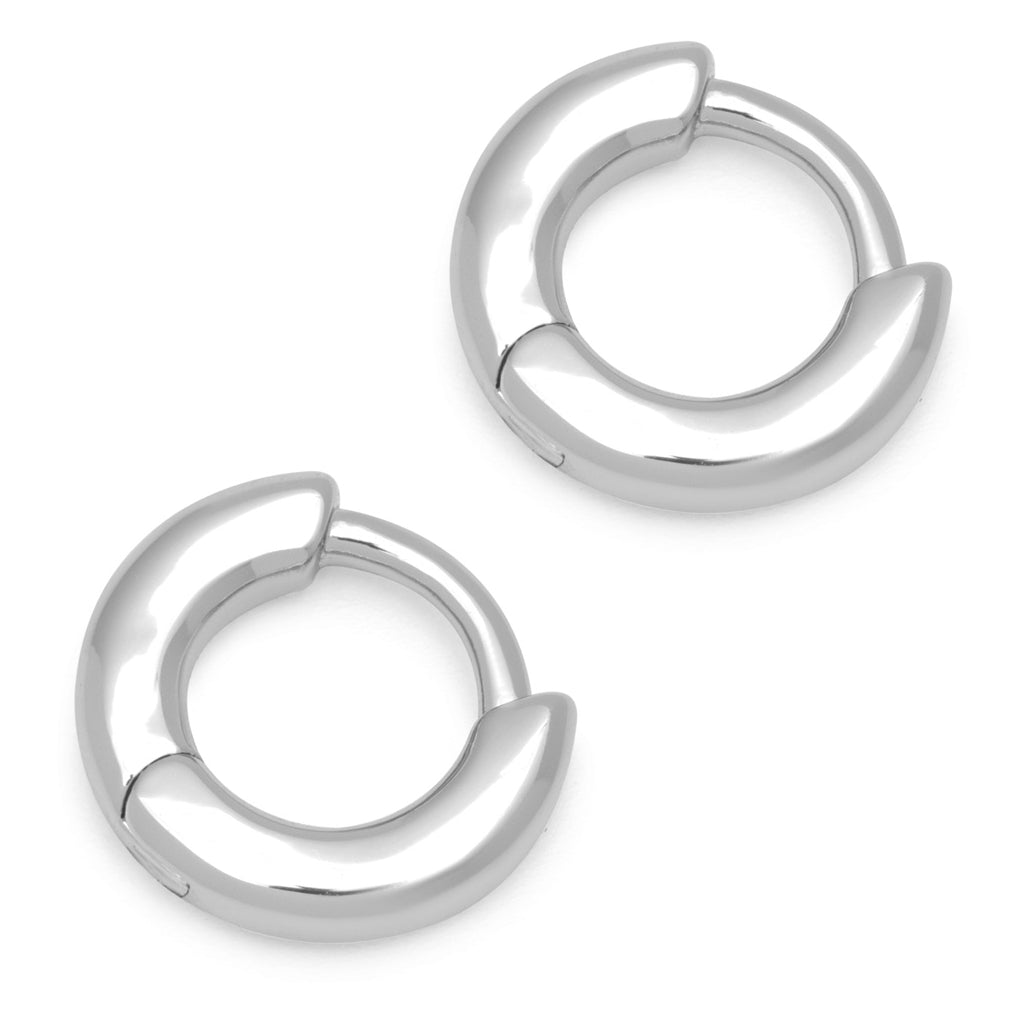 LULU Copenhagen Buckle Hoops Small par Hoops Silver Plated