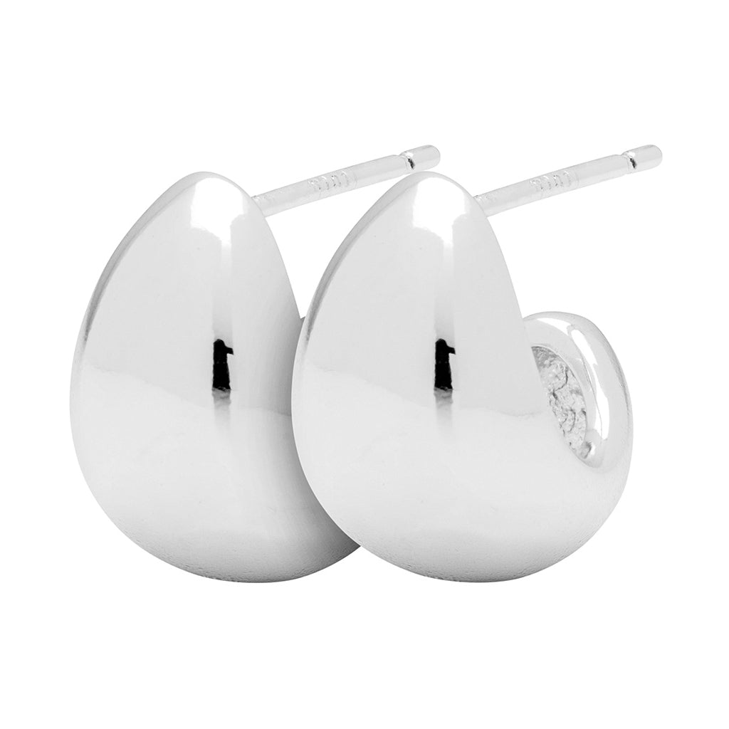 LULU Copenhagen Chunky Drop Hoops par - försilvrad Hoops Silver Plated