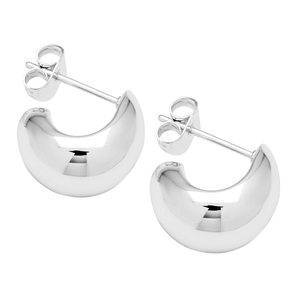 LULU Copenhagen Chunky Drop Hoops par - försilvrad Hoops Silver Plated