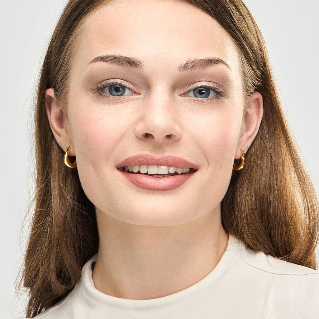 LULU Copenhagen Chunky Heavy Hoops par - guldpläterad Hoops Guldpläterad