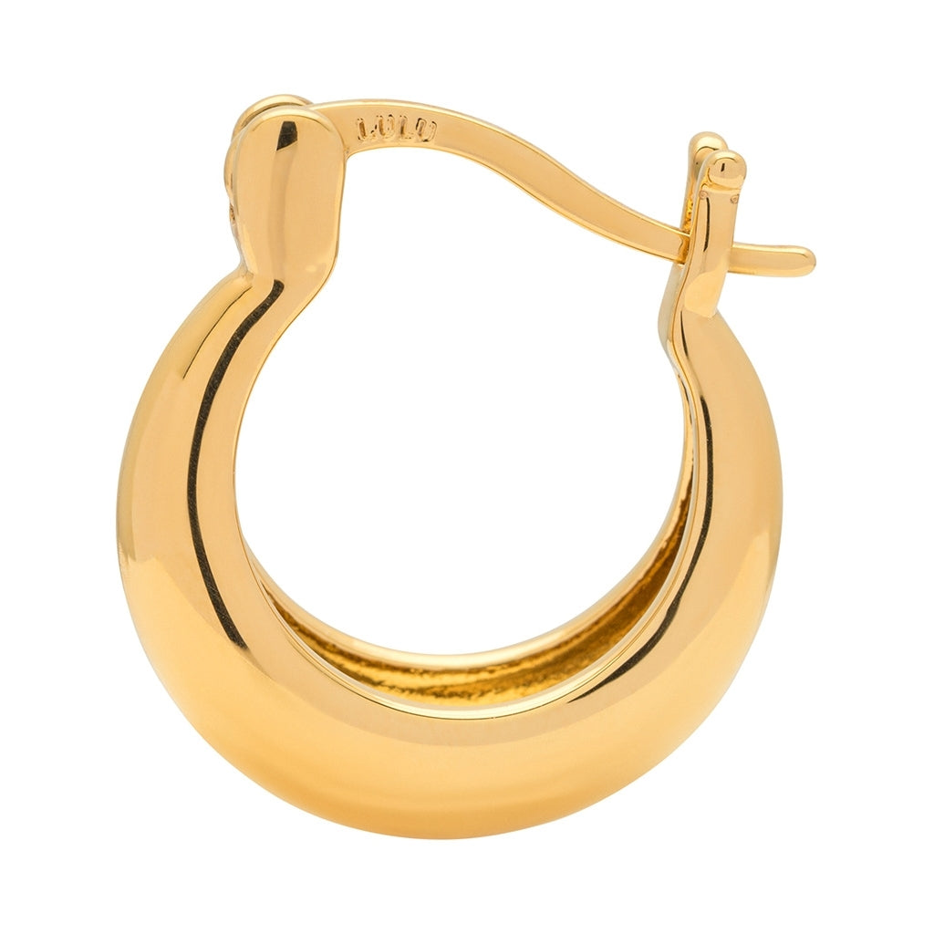 LULU Copenhagen Chunky Heavy Hoops par - guldpläterad Hoops Guldpläterad