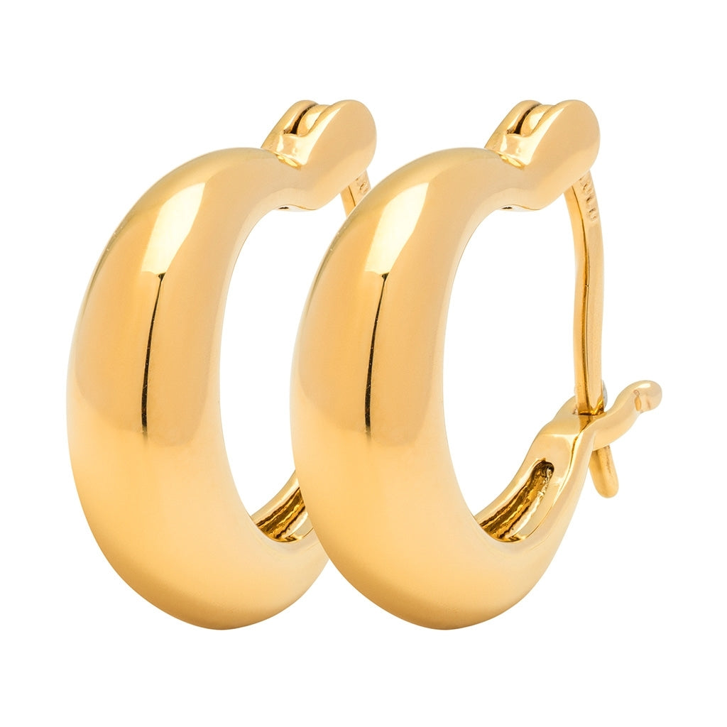 LULU Copenhagen Chunky Heavy Hoops par - guldpläterad Hoops Guldpläterad