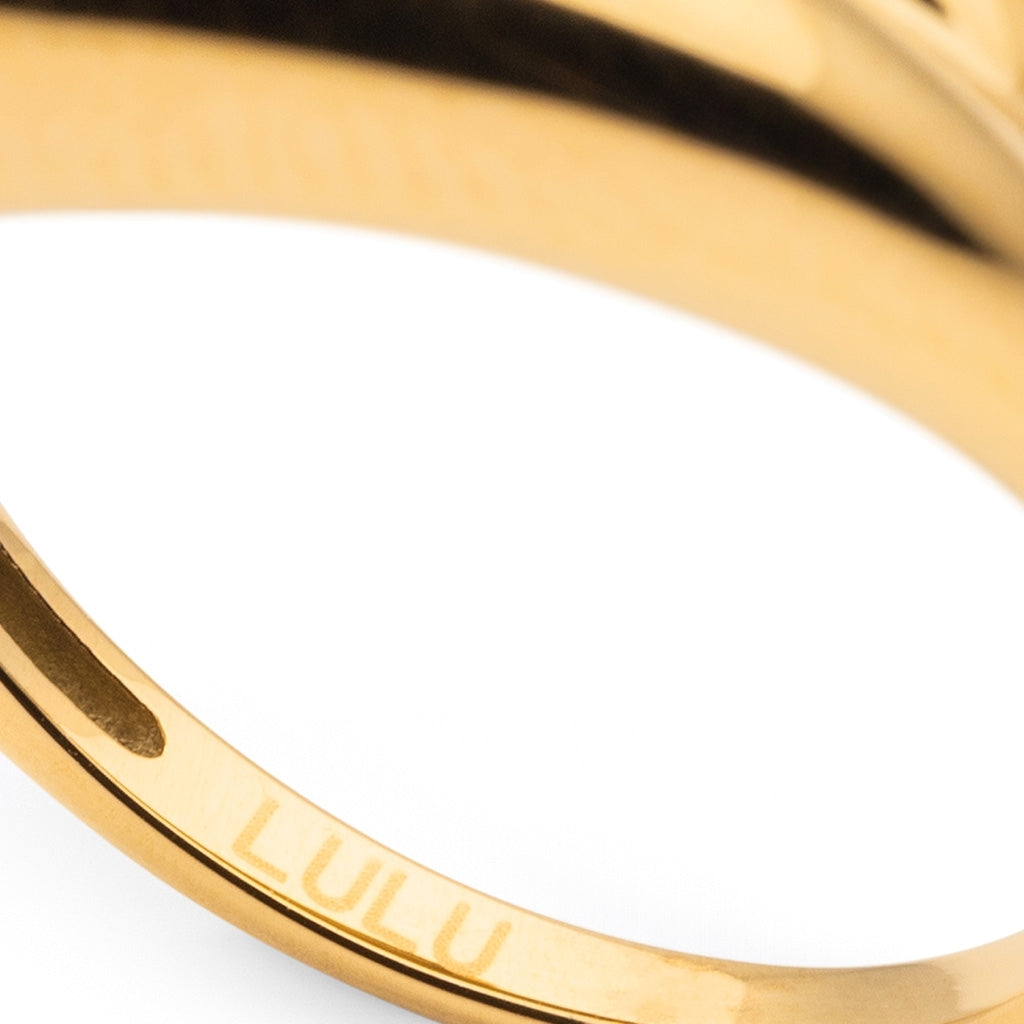 LULU Copenhagen Chunky Soft Drops Ringa - guldpläterad Rings Guldpläterad