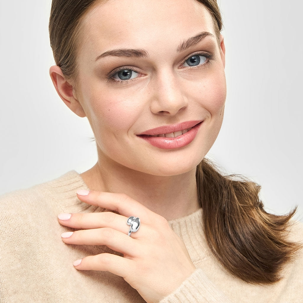 LULU Copenhagen Chunky Soft Drops Ringa - silver Rings Silver