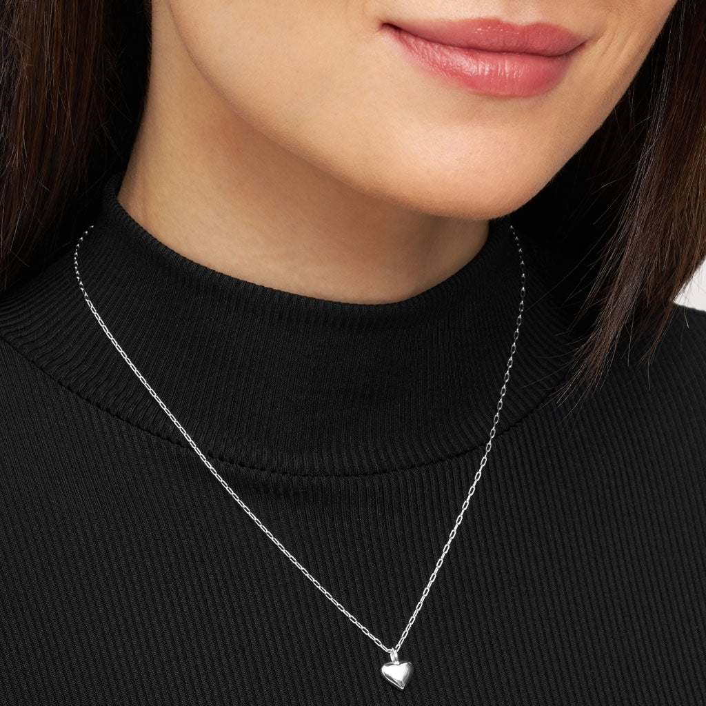 LULU Copenhagen Classic Heart Halsband Silver Necklaces Silver