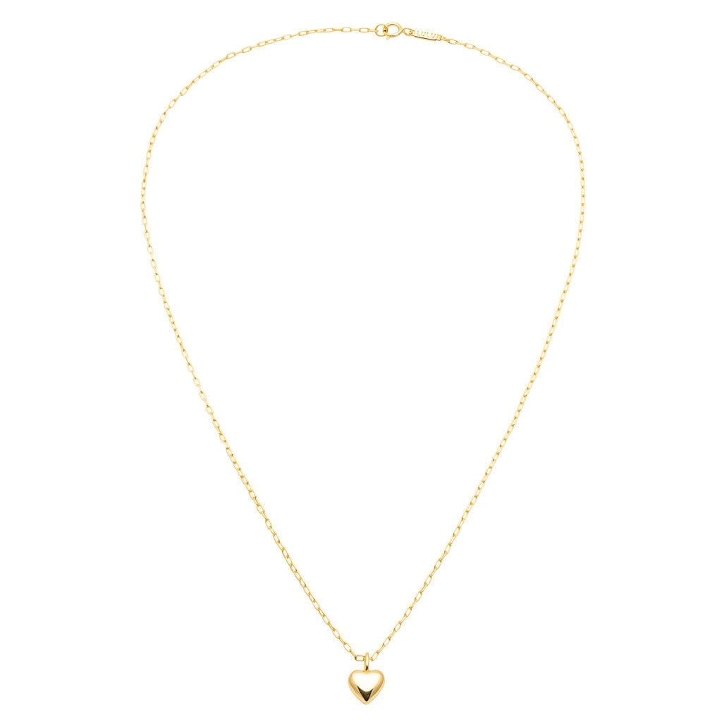 LULU Copenhagen Classic Heart Halsband Guldpläterad Necklaces Guldpläterad