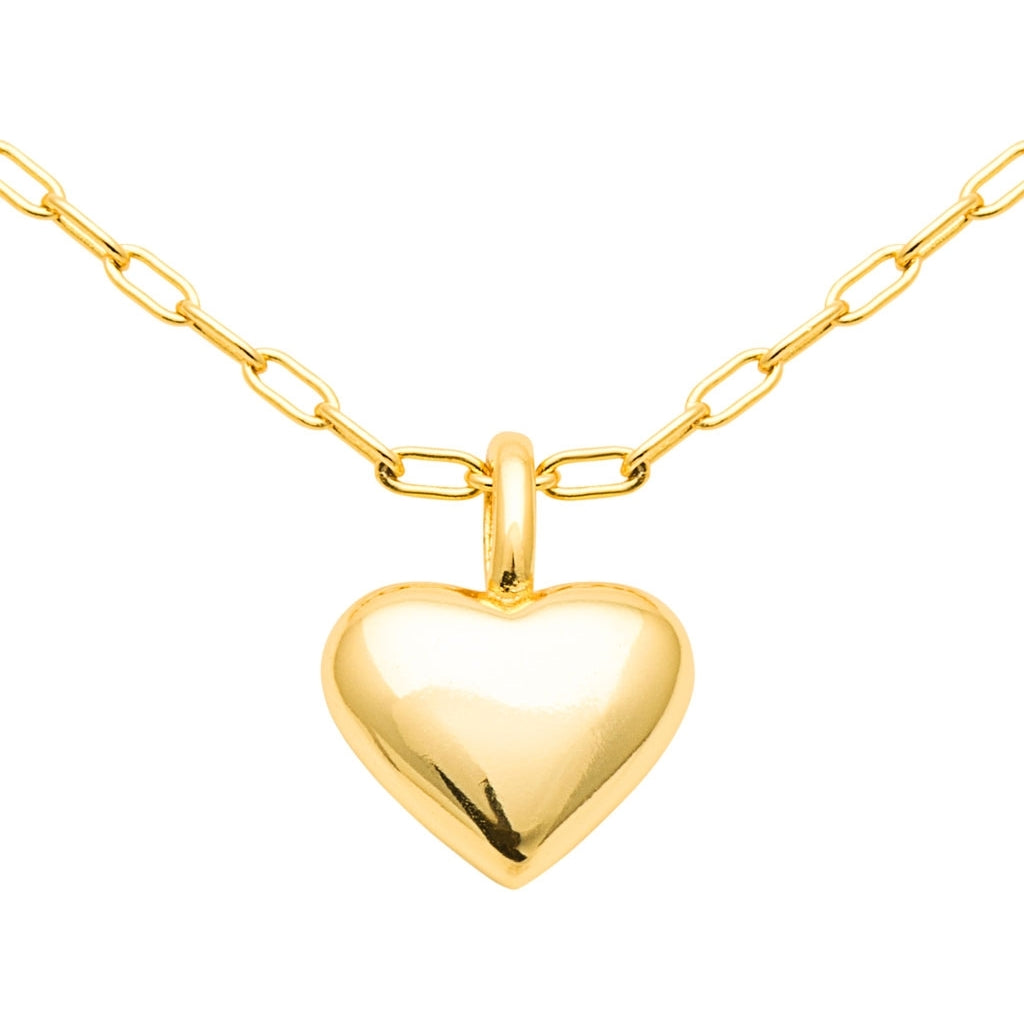 LULU Copenhagen Classic Heart Halsband Guldpläterad Necklaces Guldpläterad