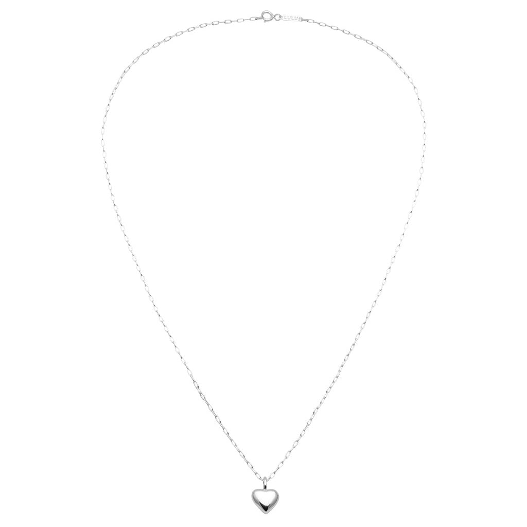 LULU Copenhagen Classic Heart Halsband Silver Necklaces Silver