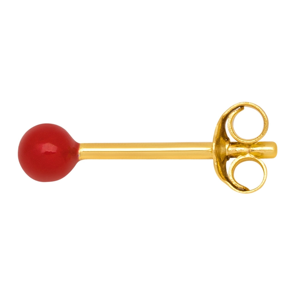 LULU Copenhagen Color Ball örhänge 1 st Ear stud, 1 pcs Passion Red