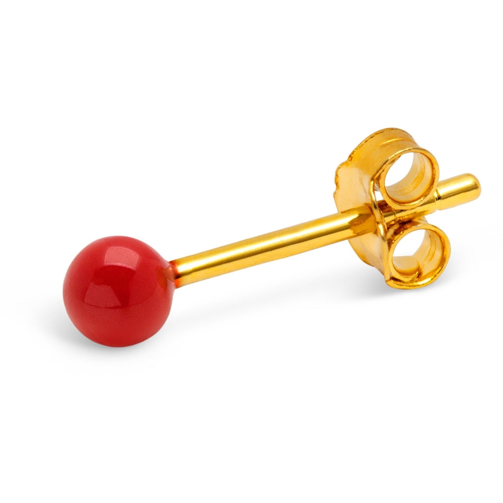 LULU Copenhagen Color Ball örhänge 1 st Ear stud, 1 pcs Passion Red