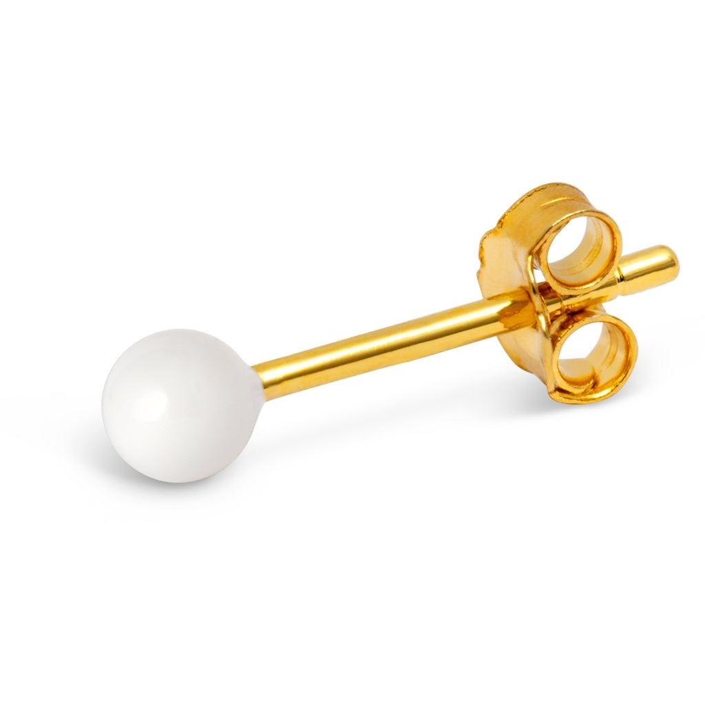 LULU Copenhagen Color Ball örhänge 1 st Ear stud, 1 pcs Vit