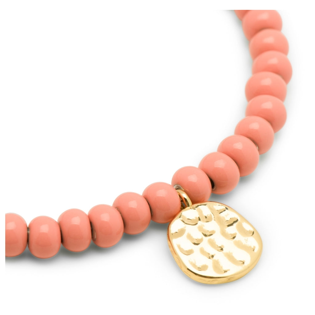 LULU Copenhagen Color Ball Armband Charms guldplÀterad Bracelets Burnt Coral