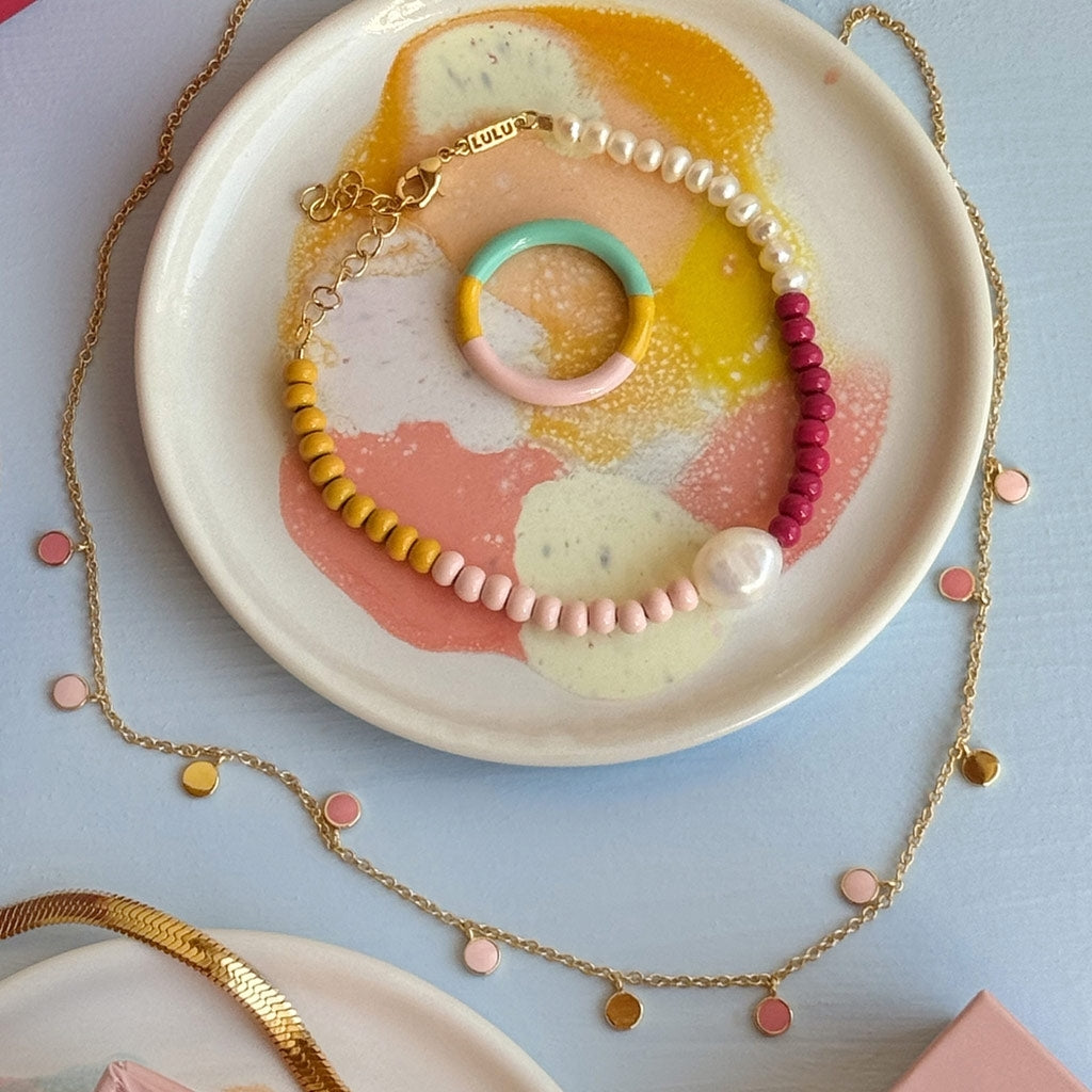 LULU Copenhagen Color Ball Bracelet Pearls guldplÀterad Bracelets GuldplÀterad