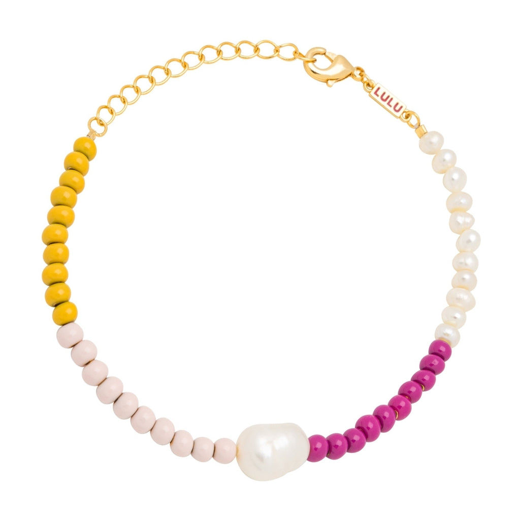 LULU Copenhagen Color Ball Bracelet Pearls guldpläterad Bracelets Guldpläterad