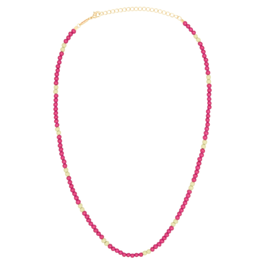 LULU Copenhagen Color Ball Halsband kort Necklaces Plum/Silk Light Green