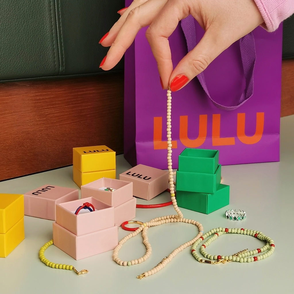 LULU Copenhagen Color Ball Halsband lång Necklaces Buttercream/Multi