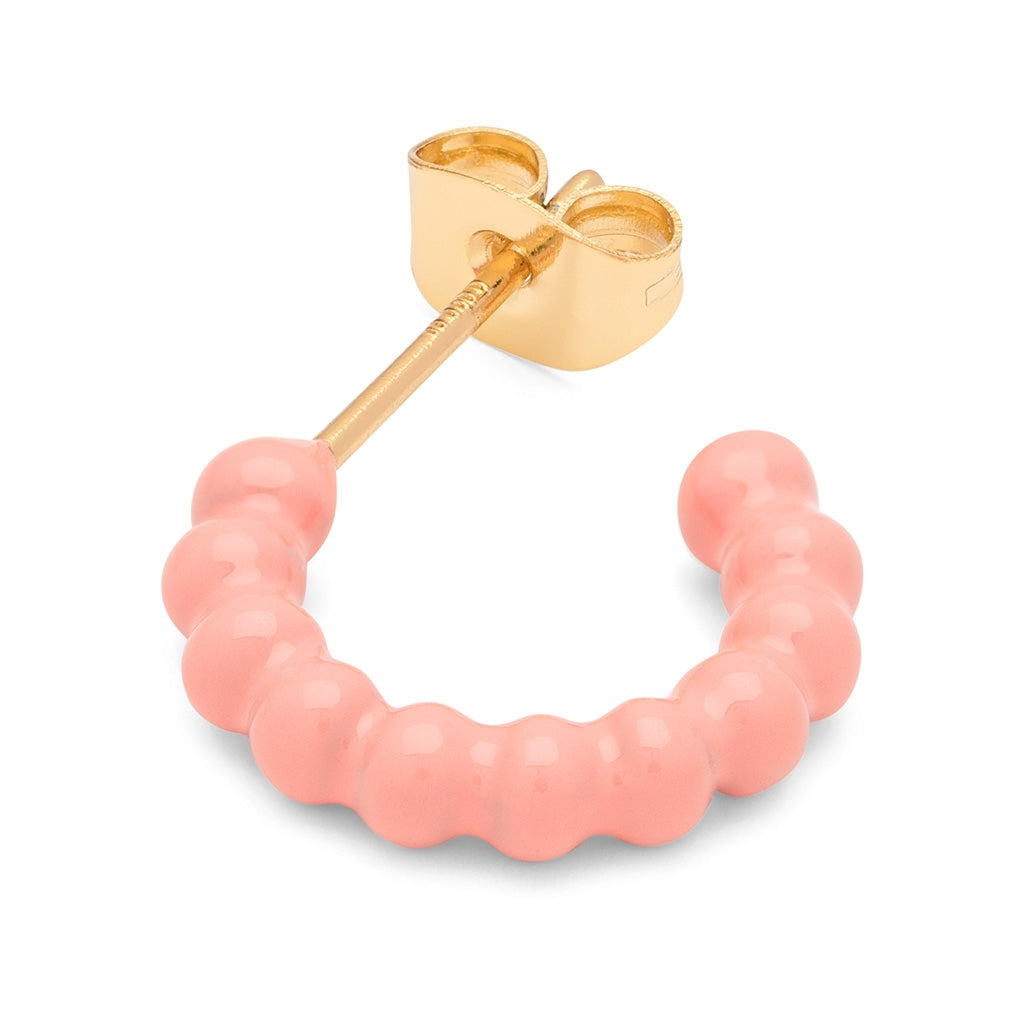 LULU Copenhagen Color Ball Hoops - Litet Par Hoops Burnt Coral