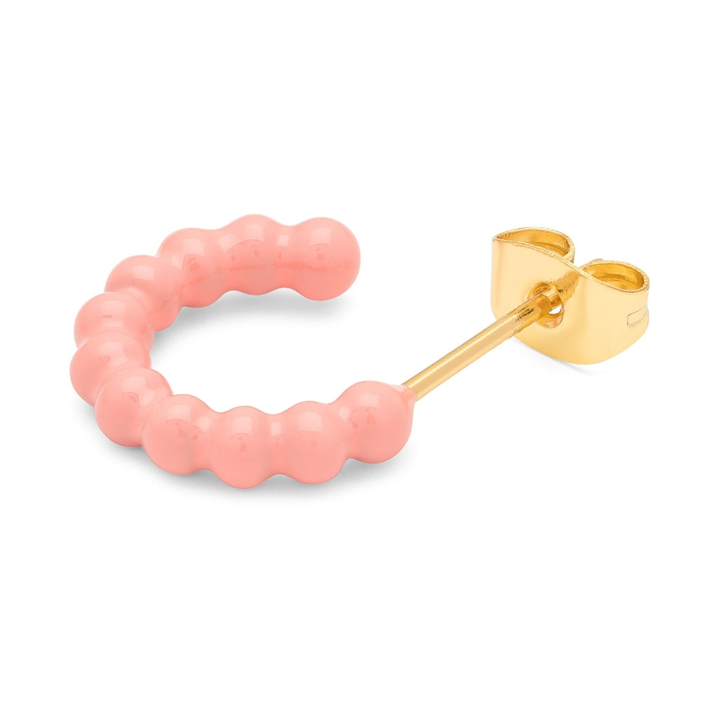 LULU Copenhagen Color Ball Hoops - Litet Par Hoops Burnt Coral