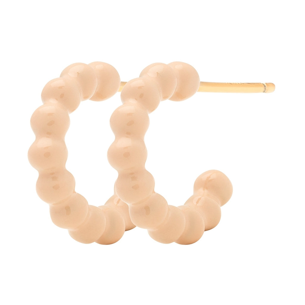 LULU Copenhagen Color Ball Hoops - Small - Par Hoops Buttercream